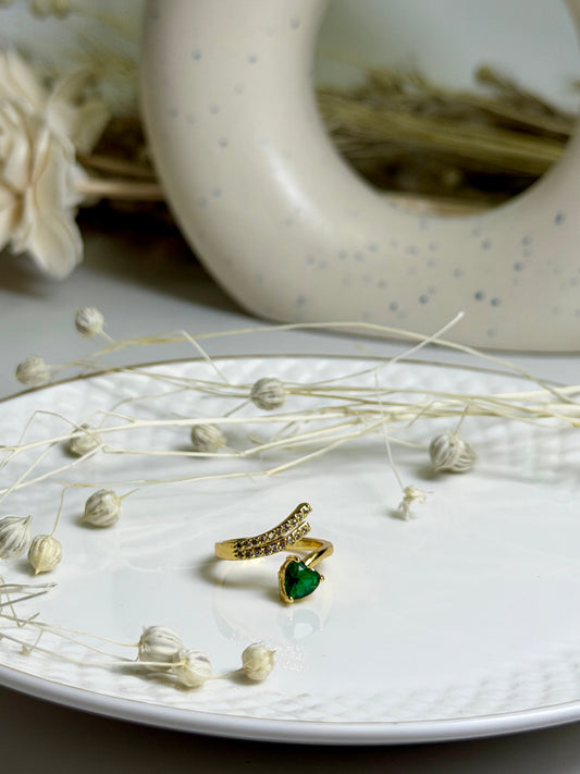 Emerald Heart Ring